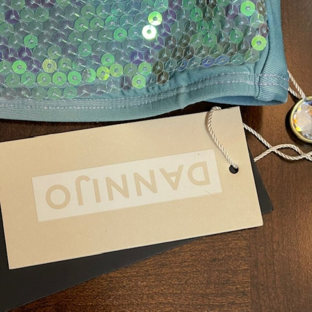 Dannijo X Dillard's Sequin Bikini Top Bralette Style Ombre NEW NWT Medium - Picture 3 of 4